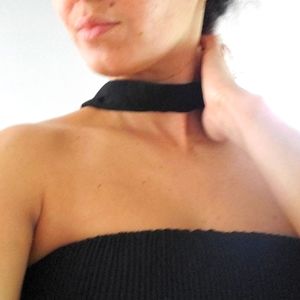 Ladies black top...By Half &Half size small ~